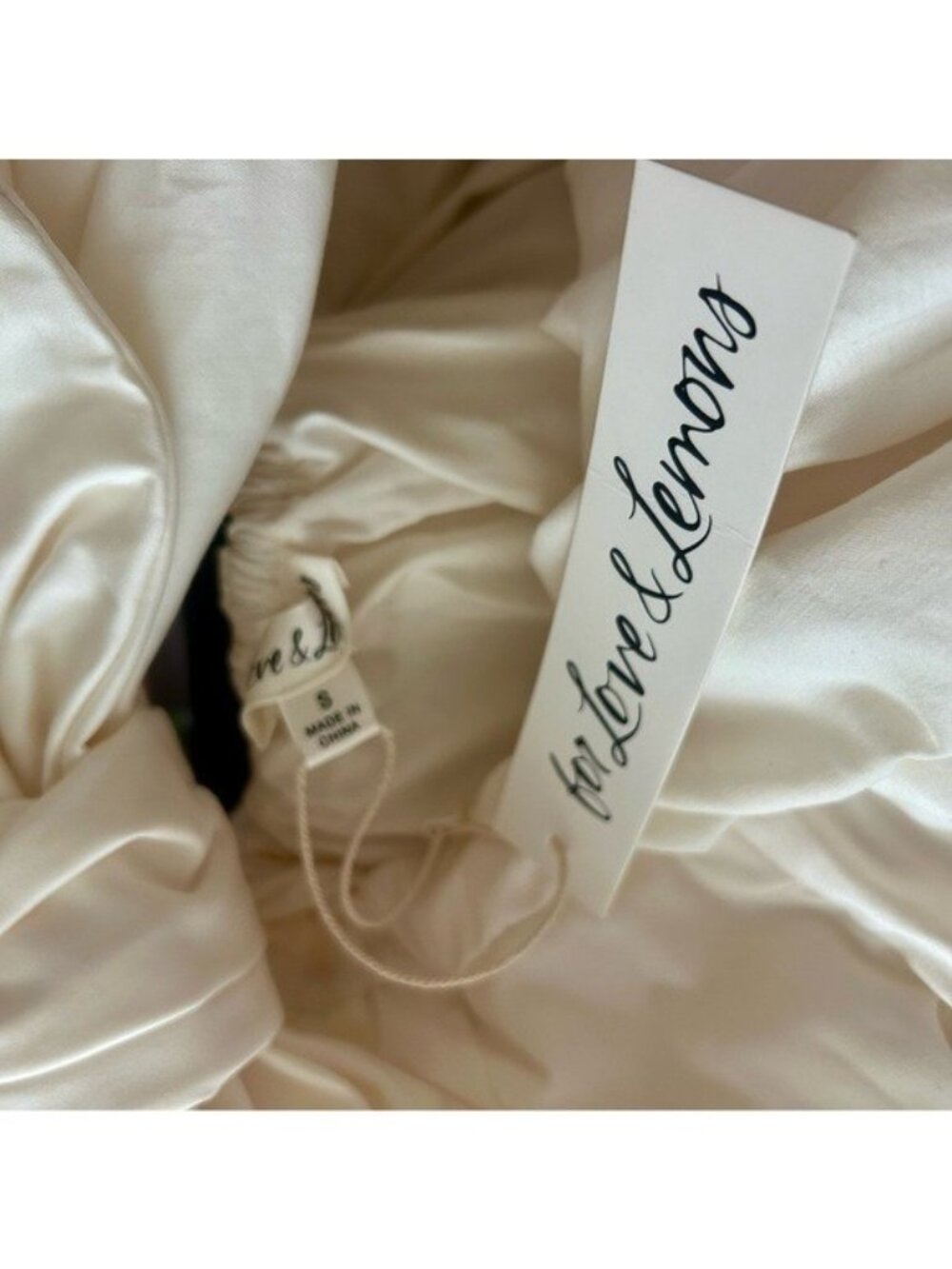 NWT For Love & Lemons Clementine White Taffeta Mini Dress Size S - Picture 4 of 16